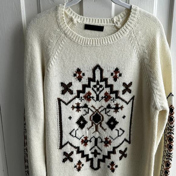 ASOS Geometric Hand Knit Wool Blend Sweater - Picture 3 of 9